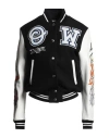 Off-white Long-sleeve Bomber Jacket In Black