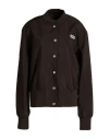 Off-white Woman Jacket Dark Brown Size 8 Polyamide, Polyester In Brown