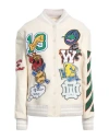 Off-white Patch-embellished Varsity Jacket In White