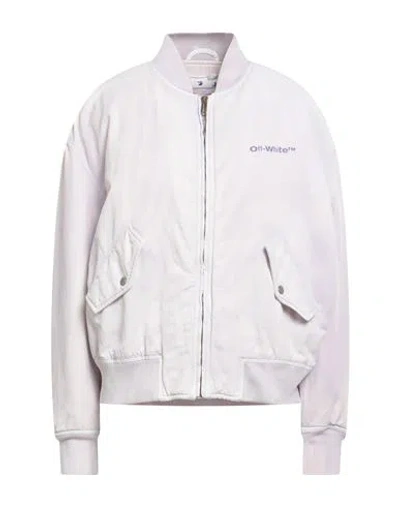 Off-white Woman Jacket Lilac Size 6 Polyamide, Elastane In Purple