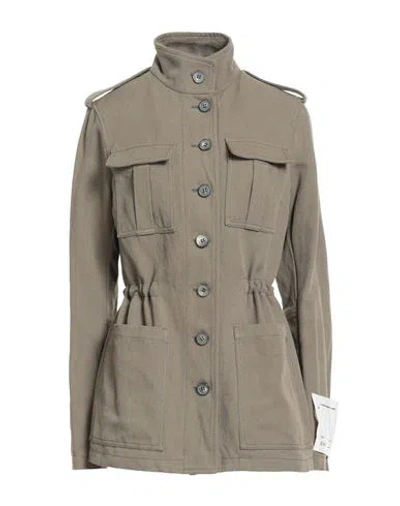 Off-white Woman Jacket Military Green Size 4 Cotton, Linen In Gold