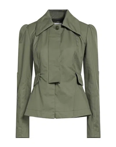 Off-white Woman Jacket Military Green Size 6 Cotton