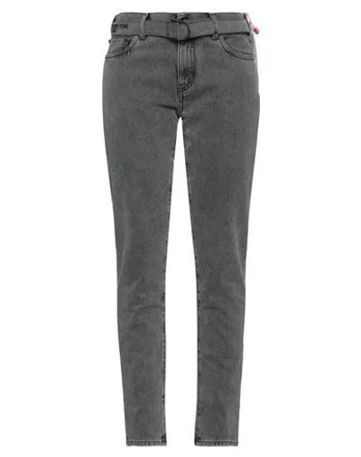 Off-white Woman Denim Pants Black Size 33 Cotton