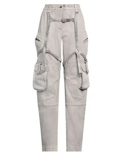Off-white Woman Jeans Light Grey Size 28 Cotton