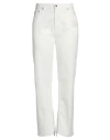 Off-white Man Jeans White Size 34 Cotton, Elastane In White