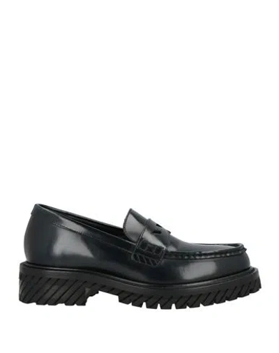 Off-white Woman Loafers Midnight Blue Size 6 Leather