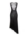 Off-white Woman Maxi Dress Black Size 2 Viscose, Elastane In Black