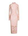 Off-white Woman Maxi Dress Pink Size 6 Polyamide, Elastane In Pink