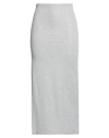 Off-white Woman Maxi Skirt Silver Size 10 Viscose, Polyamide, Metallic Fiber, Elastane In Silver