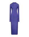 Off-white Woman Midi Dress Purple Size 4 Viscose, Elastane In Blue
