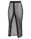 Off-white Logo-tape Mesh Skirt In Black