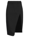 Off-white Woman Midi Skirt Black Size 8 Polyester In Black