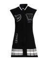 Off-white Meteor Bling Varsity Striped Embroidered Wool-blend Mini Dress In Black