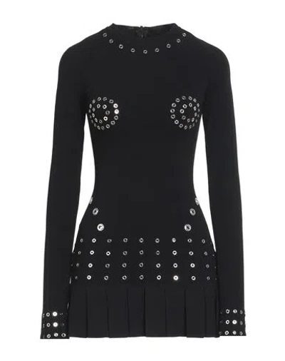 Off-white Woman Mini Dress Black Size 6 Viscose, Polyamide, Polyester, Polyurethane, Brass
