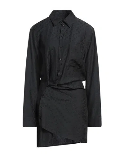 OFF-WHITE OFF-WHITE WOMAN MINI DRESS BLACK SIZE 6 SILK, COTTON