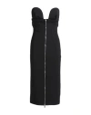 Off-white Ablohland Strapless Sweetheart Crepe Midi Dress In Black