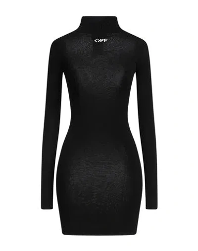 Off-white Woman Mini Dress Black Size 6 Viscose, Polyester