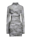 Off-white Woman Mini Dress Military Green Size 8 Polyamide, Elastane In Black