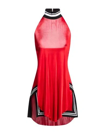 Off-white Woman Mini Dress Red Size 2 Viscose, Elastane