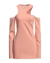 Off-white Asymmetric Mini Dress In Pink