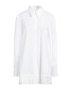 Off-white Off White Cotton Shirt Dress In White