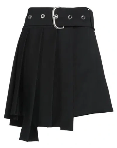 Off-white Woman Mini Skirt Black Size 6 Virgin Wool, Elastane