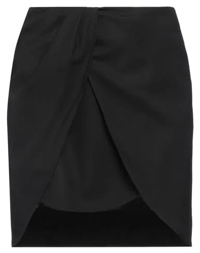 OFF-WHITE OFF-WHITE WOMAN MINI SKIRT BLACK SIZE 6 VIRGIN WOOL