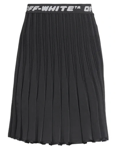 Off-white Woman Mini Skirt Charcoal Size 8 Polyester, Polyamide, Elastane In Grey