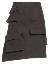 Off-white Woman Mini Skirt Dark Brown Size 8 Cotton, Polyamide In Brown