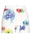 Off-white Floral Pattern Mini Skirt In White