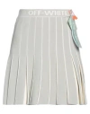 Off-white Woman Mini Skirt Light Green Size 4 Viscose, Polyester In Green