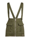 Off-white Woman Mini Skirt Military Green Size 10 Cotton In Green
