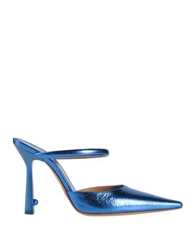 Off-white Pop Lollipop 115mm Mules In Blue