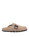 Off-white Woman Mules & Clogs Khaki Size 6 Soft Leather In Beige