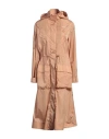 Off-white Woman Overcoat & Trench Coat Camel Size 2 Polyamide In Beige