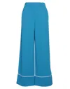 Off-white Woman Pants Azure Size 2 Polyester In Blue