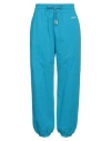 OFF-WHITE OFF-WHITE WOMAN PANTS AZURE SIZE M COTTON, ELASTANE