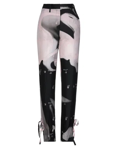 Off-white Woman Pants Black Size 2 Viscose, Polyester