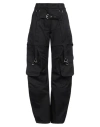 Off-white Cotton Cargo Trousers In Black