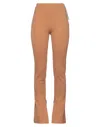 Off-white Woman Pants Camel Size 4 Polyamide, Elastane In Beige