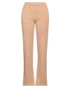 Off-white Woman Pants Camel Size L Organic Cotton In Beige
