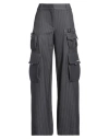 Off-white Woman Pants Charcoal Size 8 Virgin Wool, Polyester In Gray