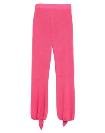 Off-white Woman Pants Fuchsia Size 6 Viscose, Cashmere, Polyester, Silk In Pink