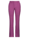 Off-white Woman Pants Mauve Size 6 Polyester, Virgin Wool, Elastane In Purple