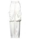 Off-white Woman Pants White Size 4 Viscose, Virgin Wool, Polyamide, Elastane In White