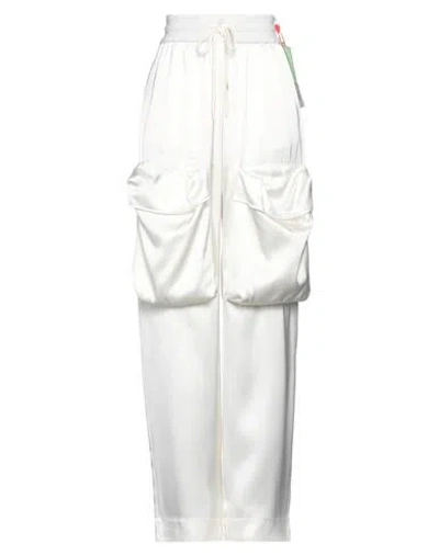 Off-white Woman Pants White Size 4 Viscose, Virgin Wool, Polyamide, Elastane