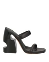 Off-white Tonal Meteor Block Leather Mules In Black