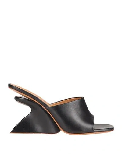 OFF-WHITE OFF-WHITE WOMAN SANDALS BLACK SIZE 8 LEATHER