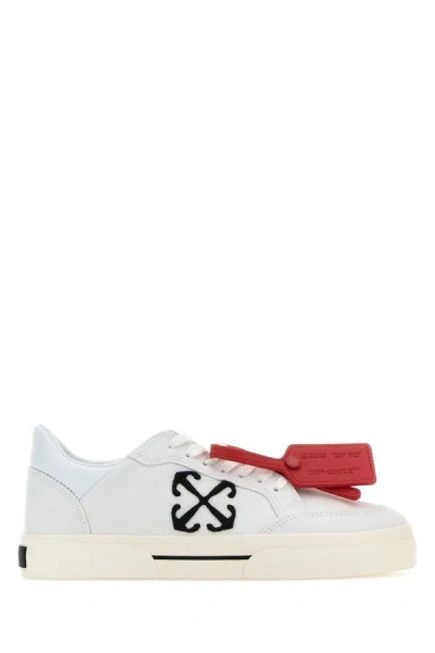 OFF-WHITE OFF WHITE WOMAN WHITE CANVAS NEW LOW VULCANIZED SNEAKERS