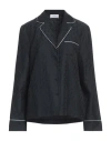 Off-white Women's Logo Jacquardard Pajama Shirt In Black
